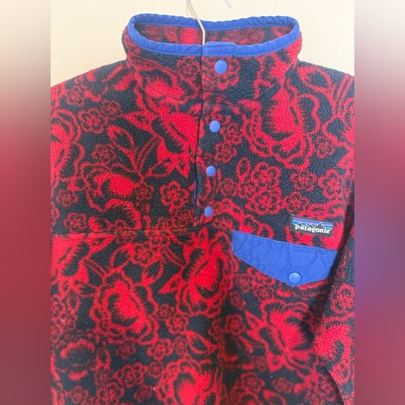 Patagonia Womans XS Snap T Synchilla Fleece  Barceloneta Classic Red - Picture 4 of 11
